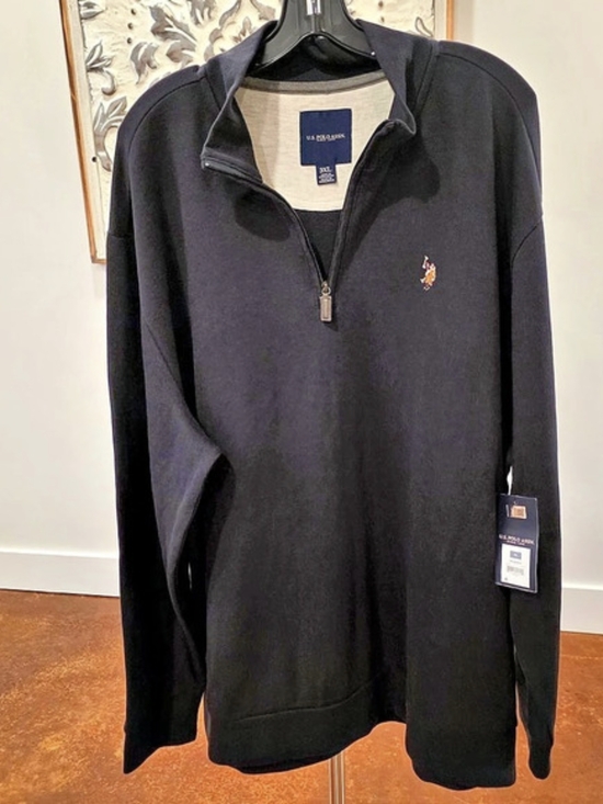 U.S. Polo Assn. Other - NWT U.S. Polo Assn. Men's Quarter Zip Pullover Sweatshirt Black 3XL